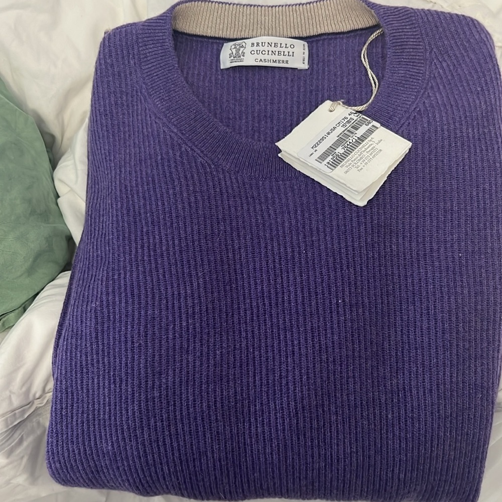 NWT Violet Brunello Cucinelli Cashmere Sweater (sz 46)